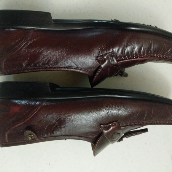 French Shriner Men's Size 9M Tassel Loafers Brown Leather - Picture 8 of 15